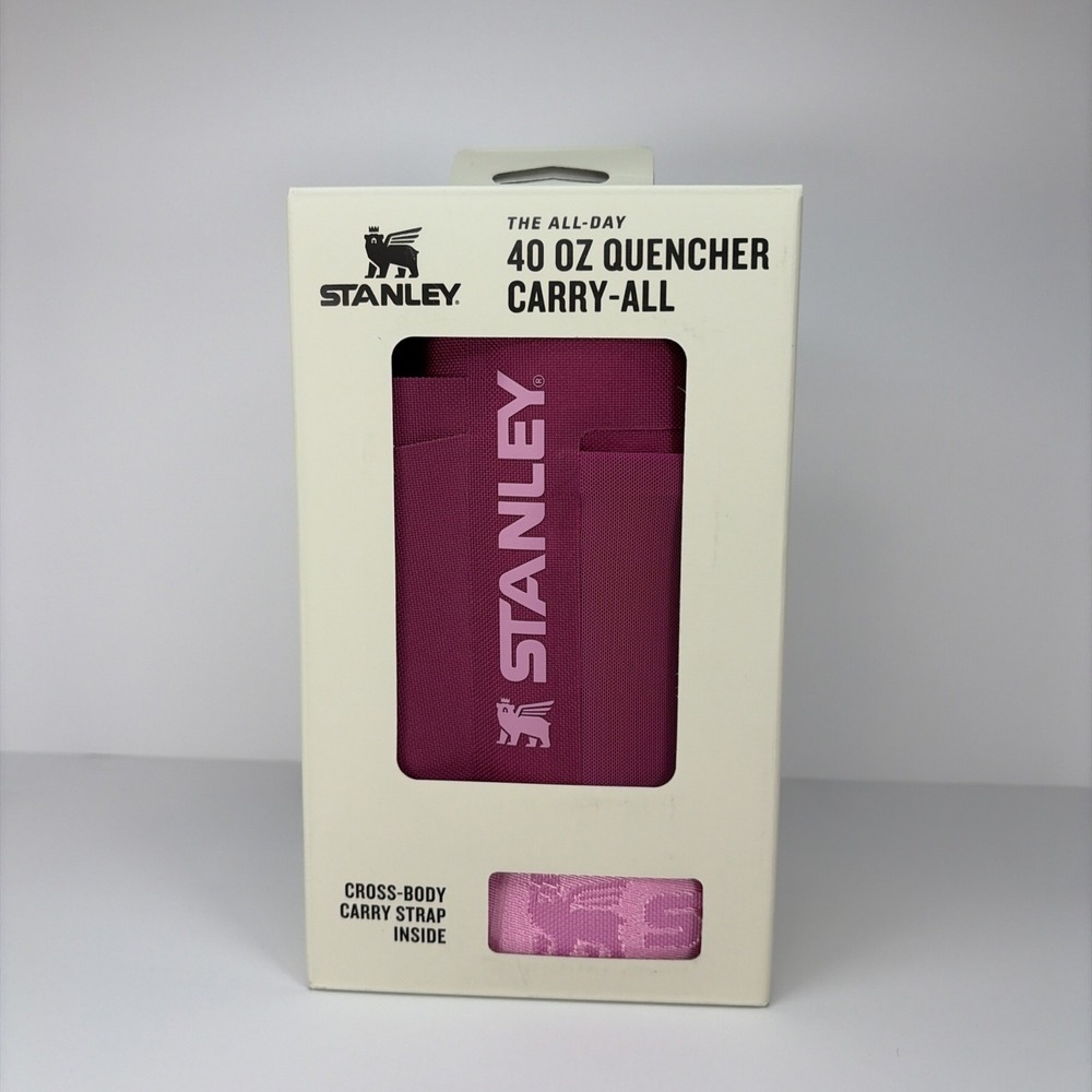 NEW Stanley The All Day 40OZ Quencher Carry All Fucsia + Cross Body Strap NO CUP